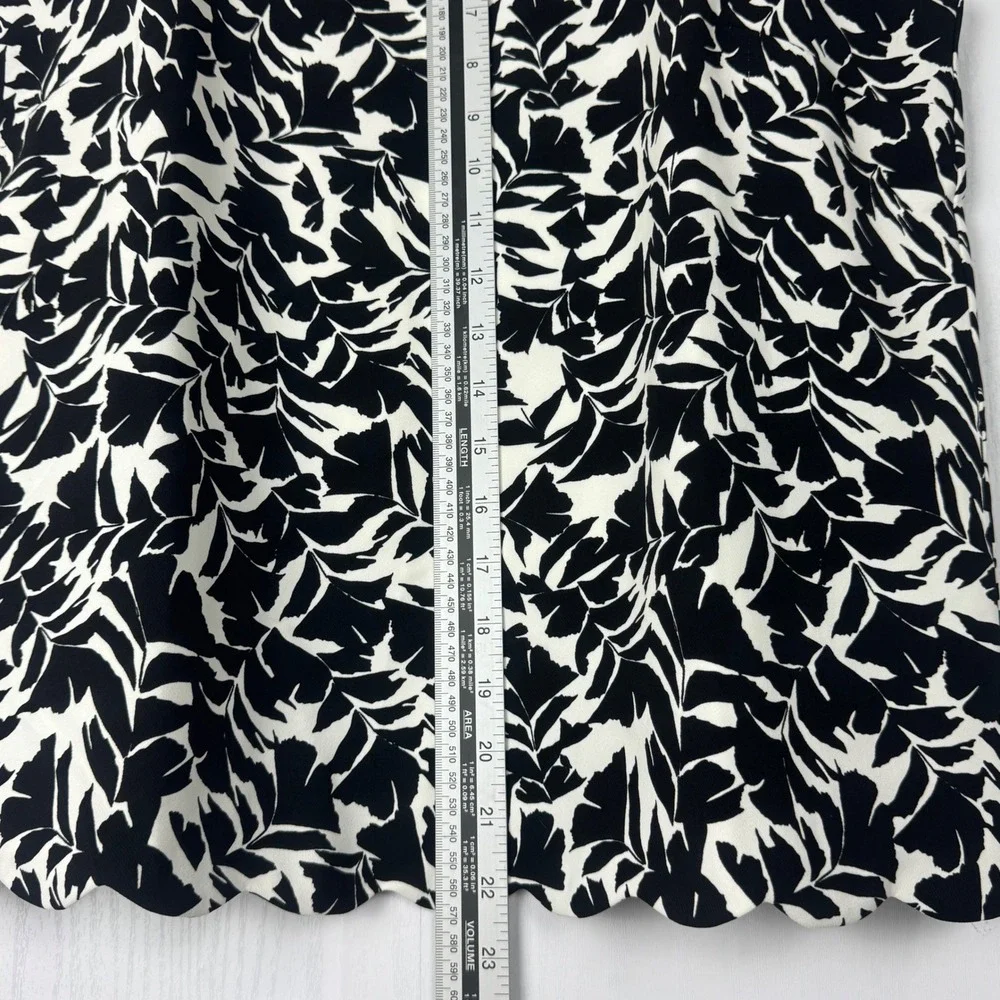 J. Crew Sleeveless‎ Scalloped Leaf Print Top Women Size S